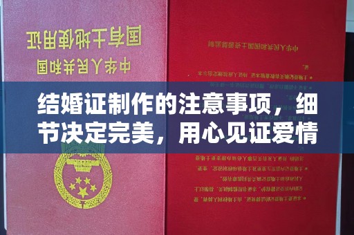 晋江结婚证制作的注意事项，细节决定完美，用心见证爱情